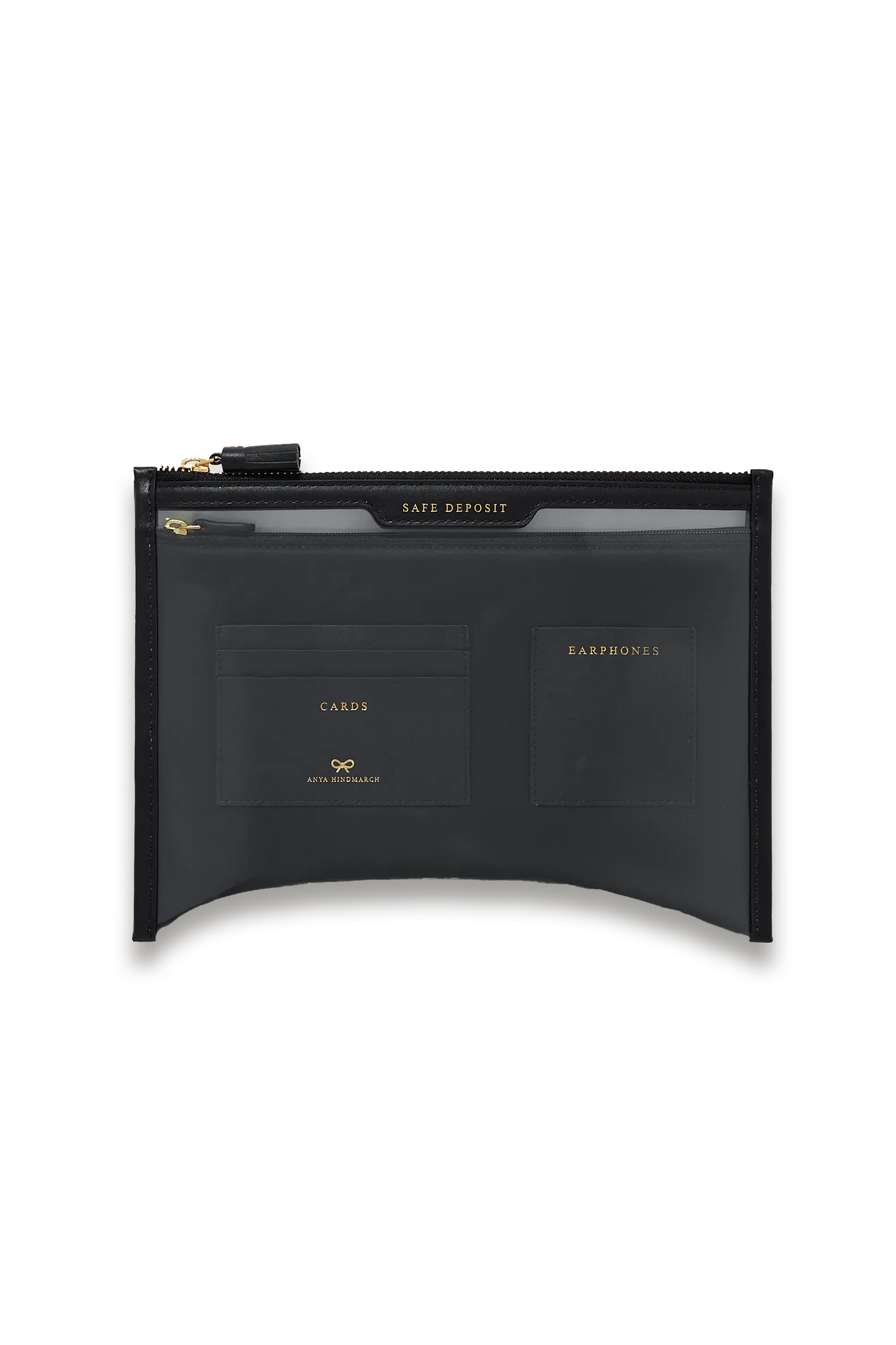 Safe Deposit Leather-trimmed PVC Pouch