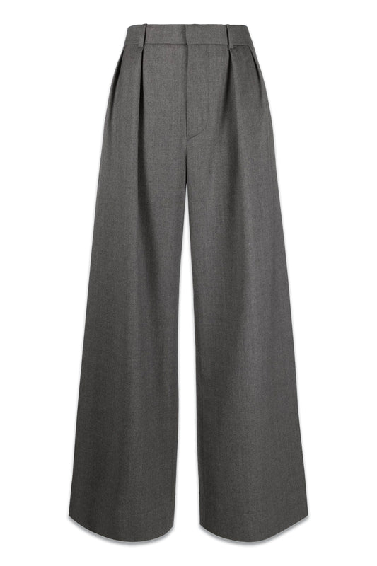Low-rise Pleated Wool Trousers