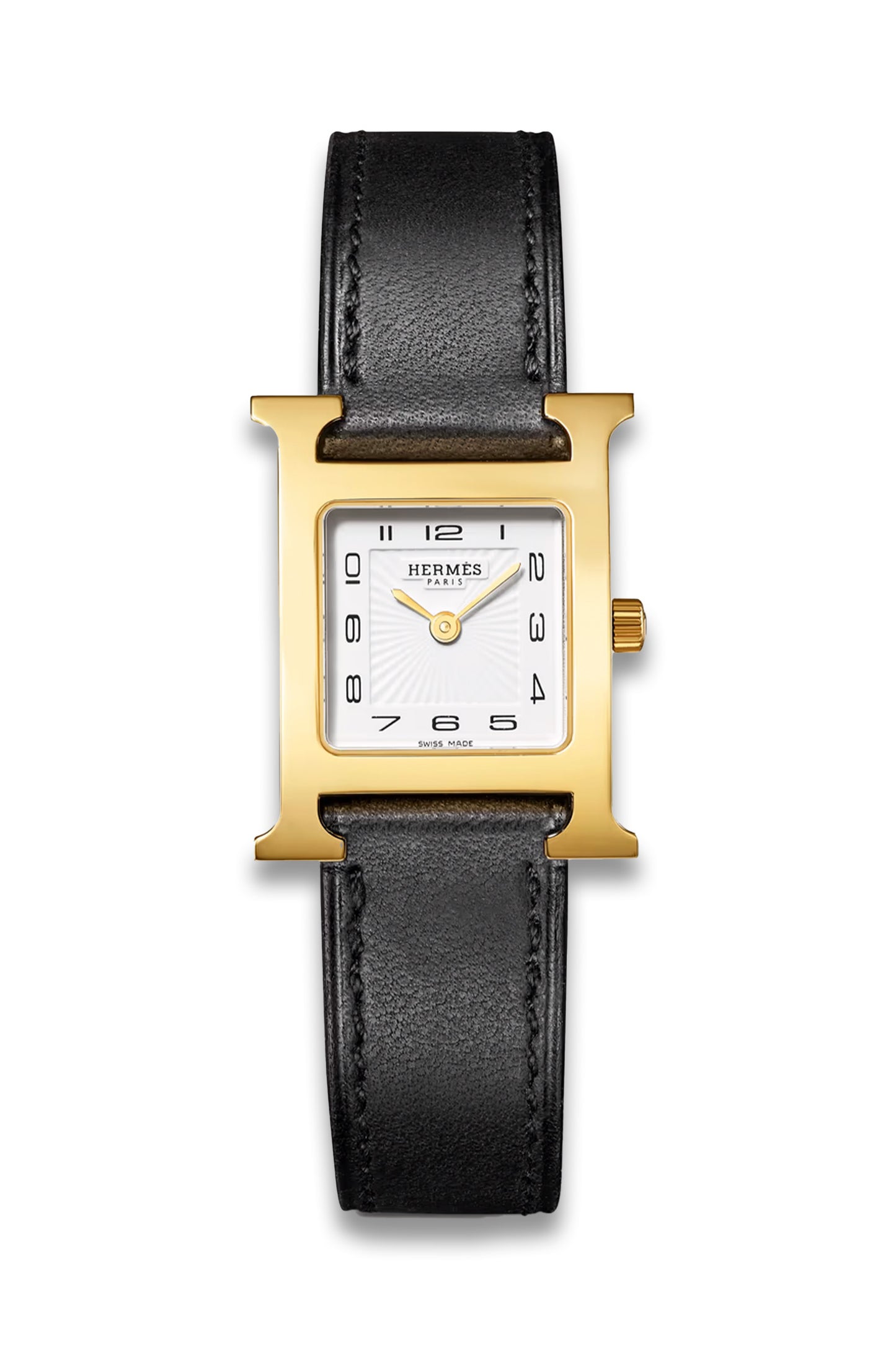 Heure H 25mm Small Gold-Plated Stainless Steel Leather Watch