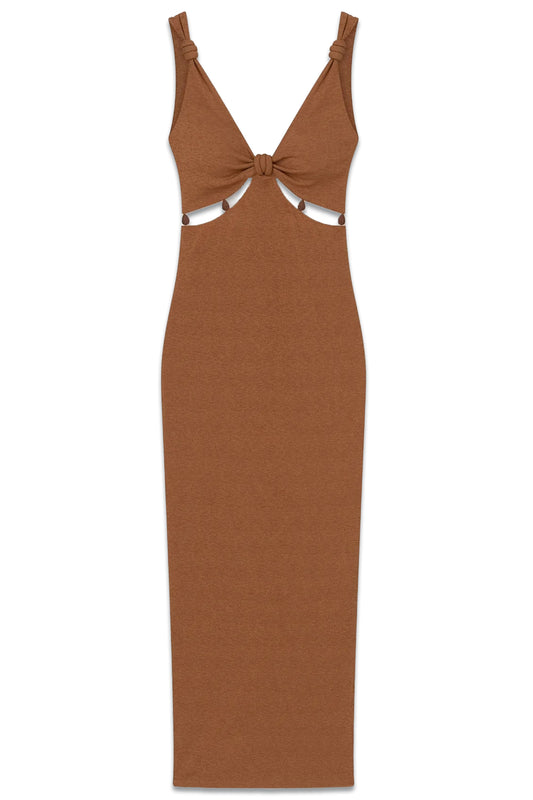 Saar Beaded Mesh-jersey Midi Dress