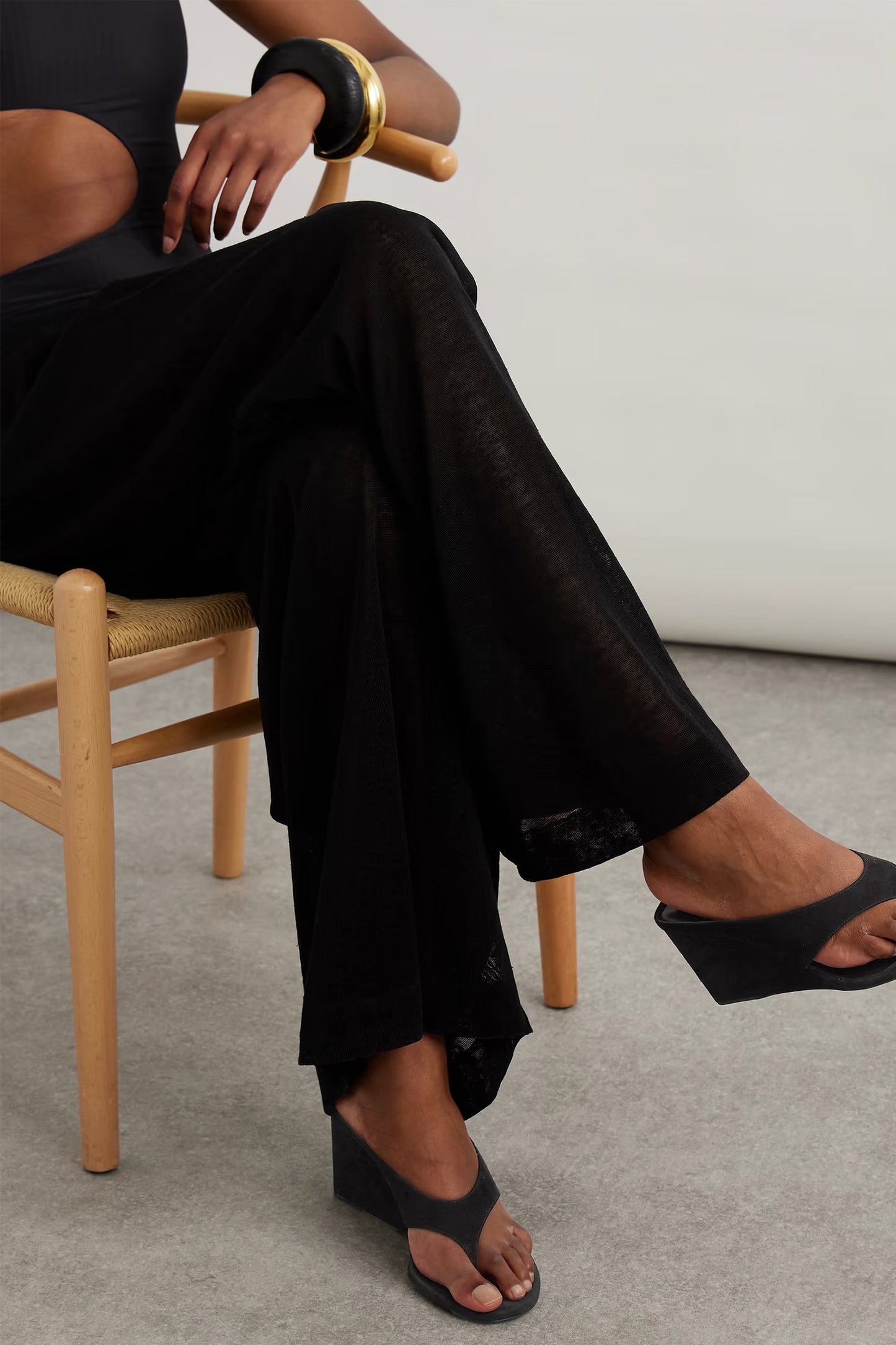 Tong 75 Suede Wedge Sandals