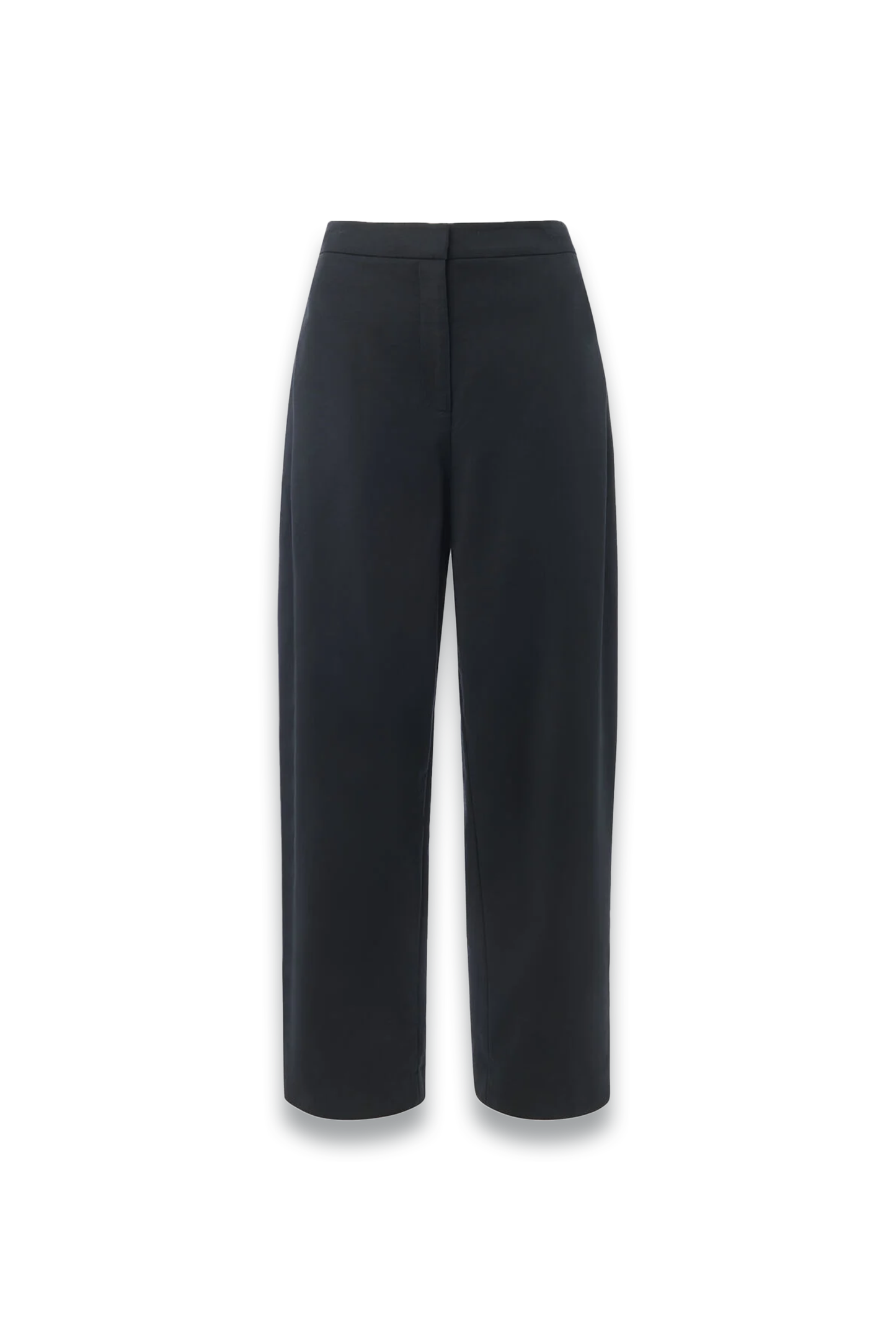 Black Side Pleat Tapered Trouser