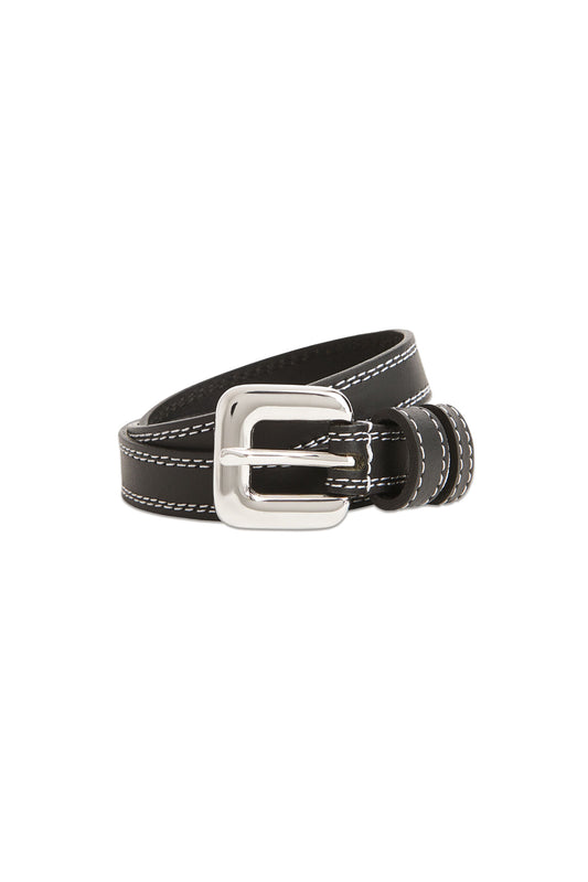 Black & White Square Buckle Belt
