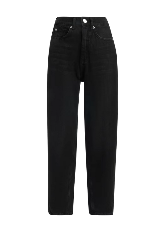 Black Authentic Barrel Leg Jean