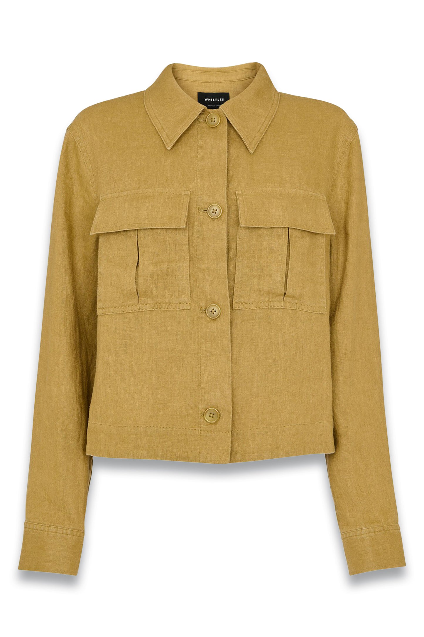 Olive Abby Linen Casual Jacket