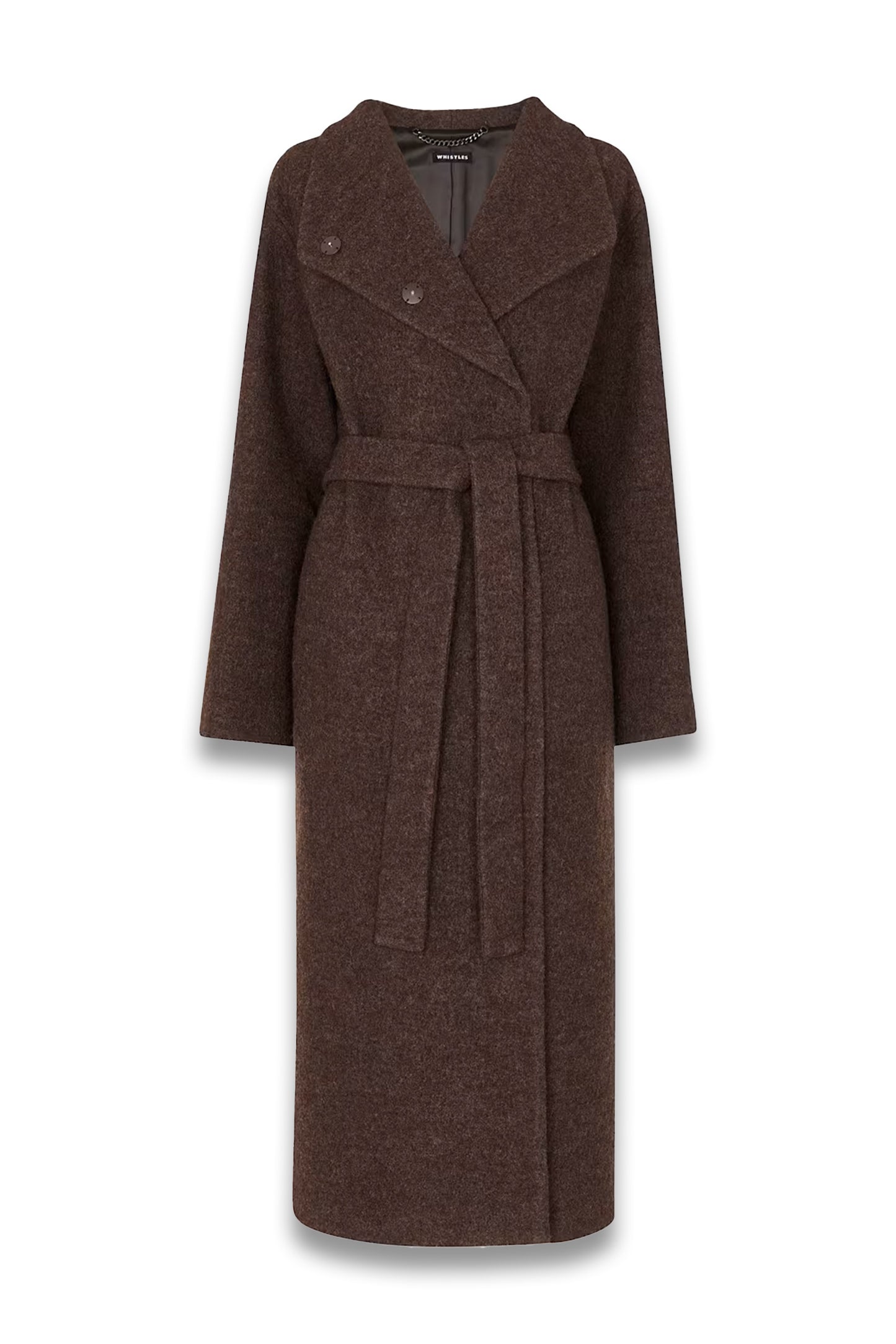 Taupe Morgan Funnel Neck Coat