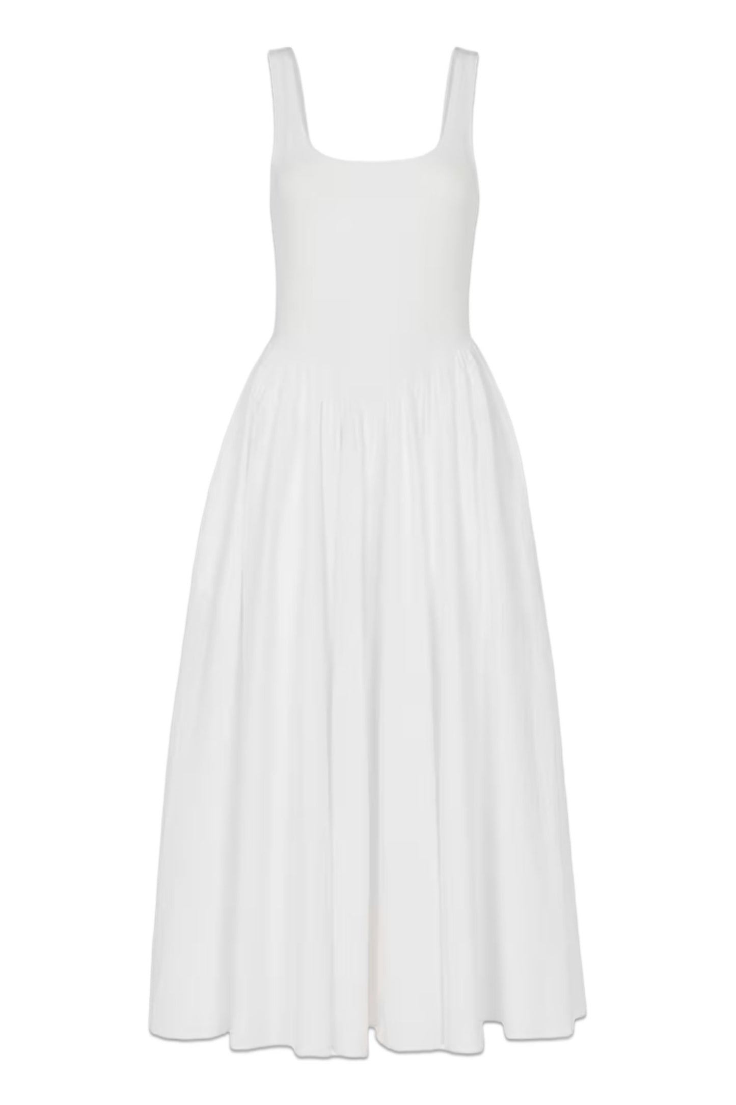 Poplin Cotton Mix Midi Dress