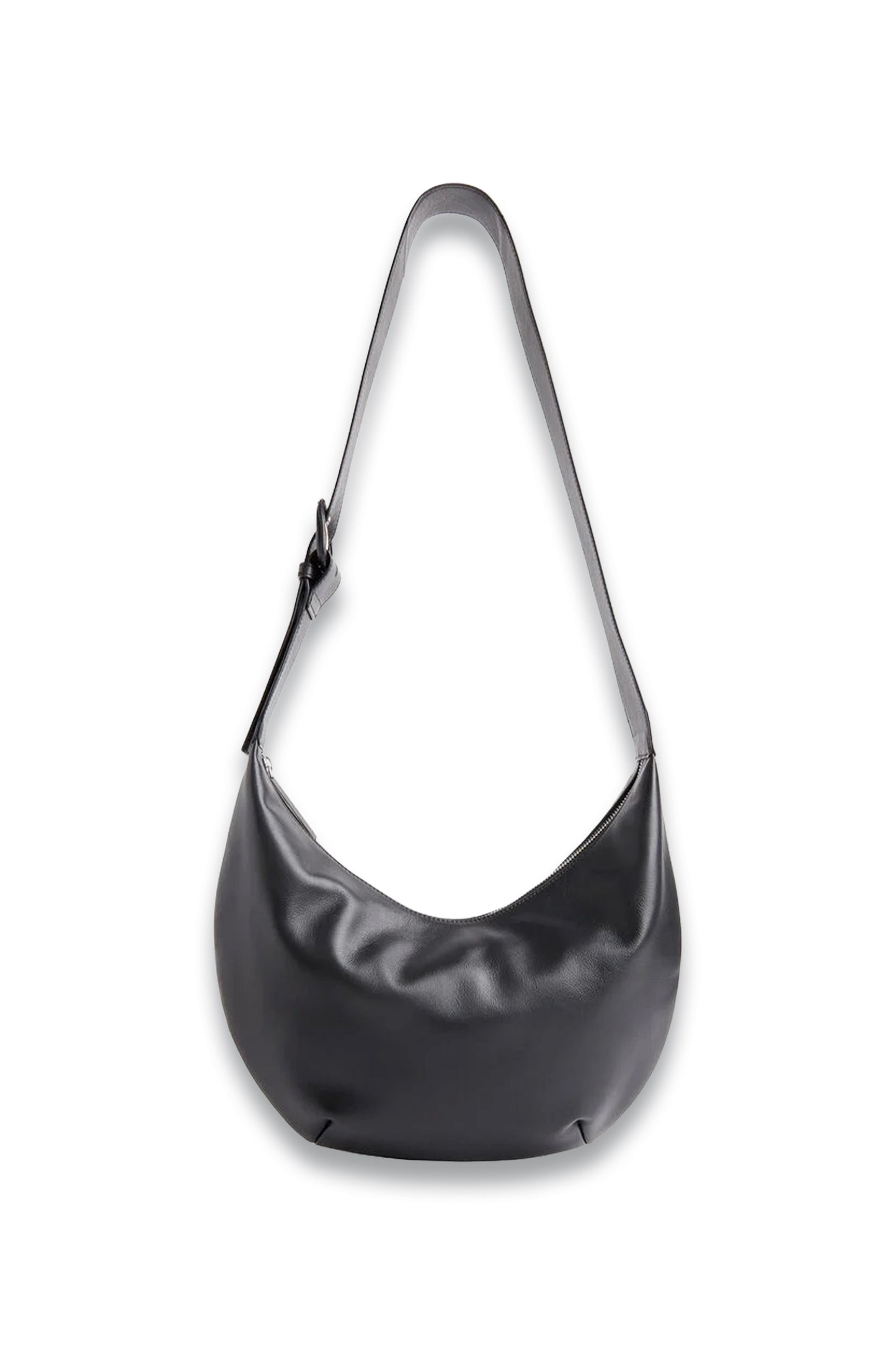Black Sia Curved Crossbody Bag
