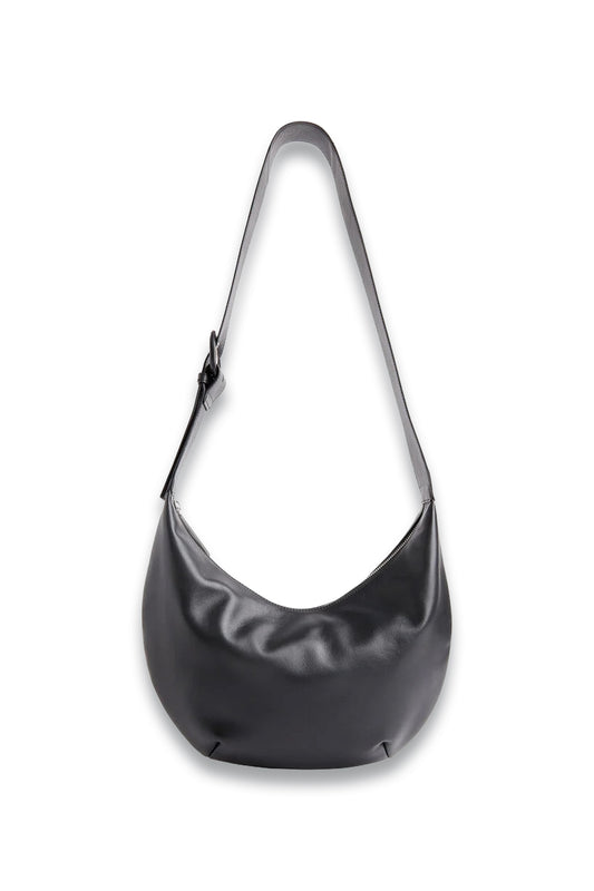 Black Sia Curved Crossbody Bag