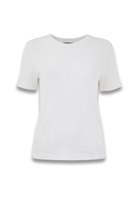 White Ultimate Rib Crew Neck T-shirt