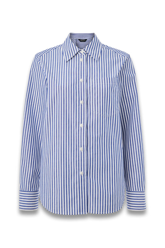 Blue Relaxed Fit Stripe Shirt