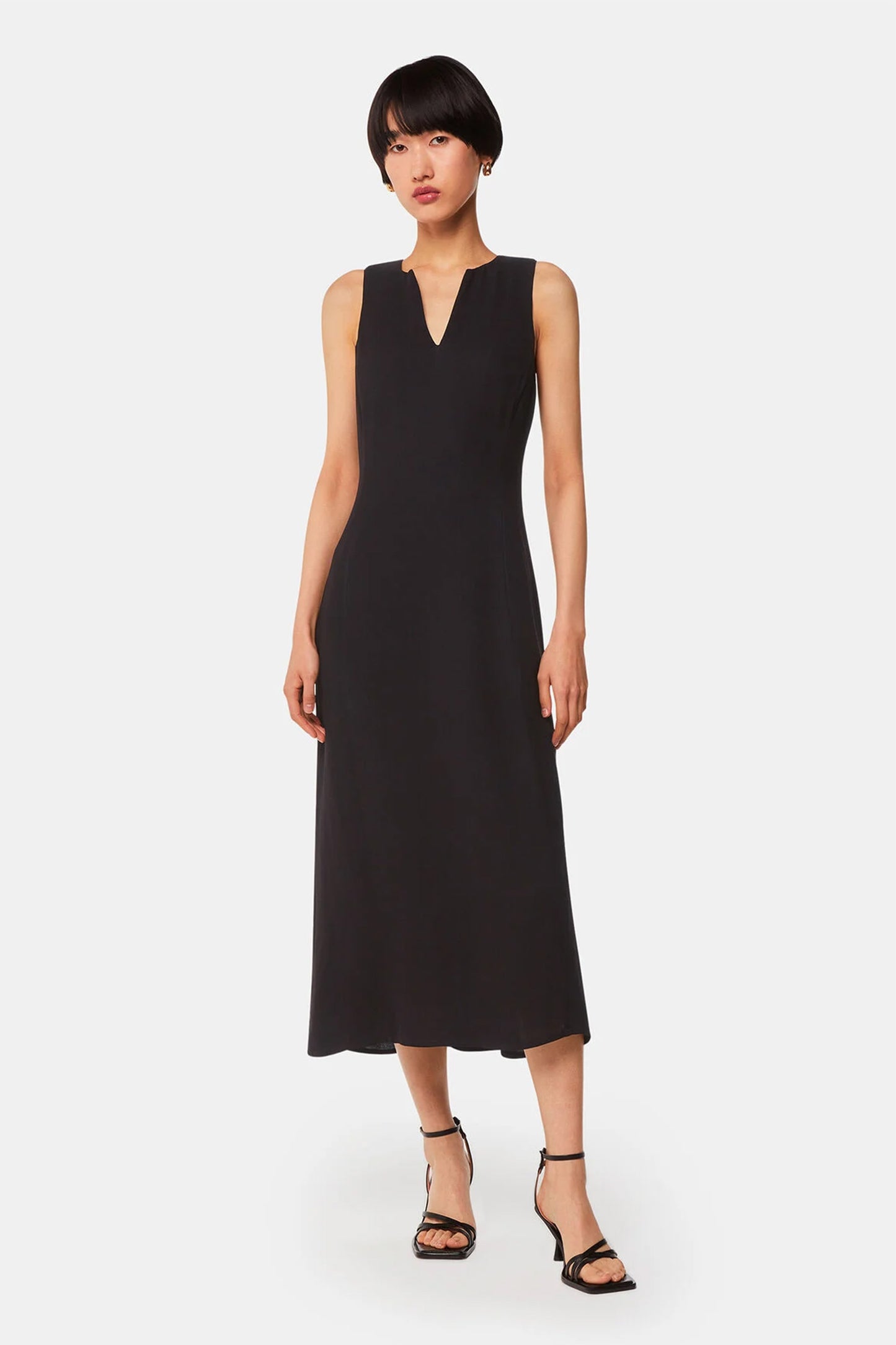 Black Alexia Midi Dress