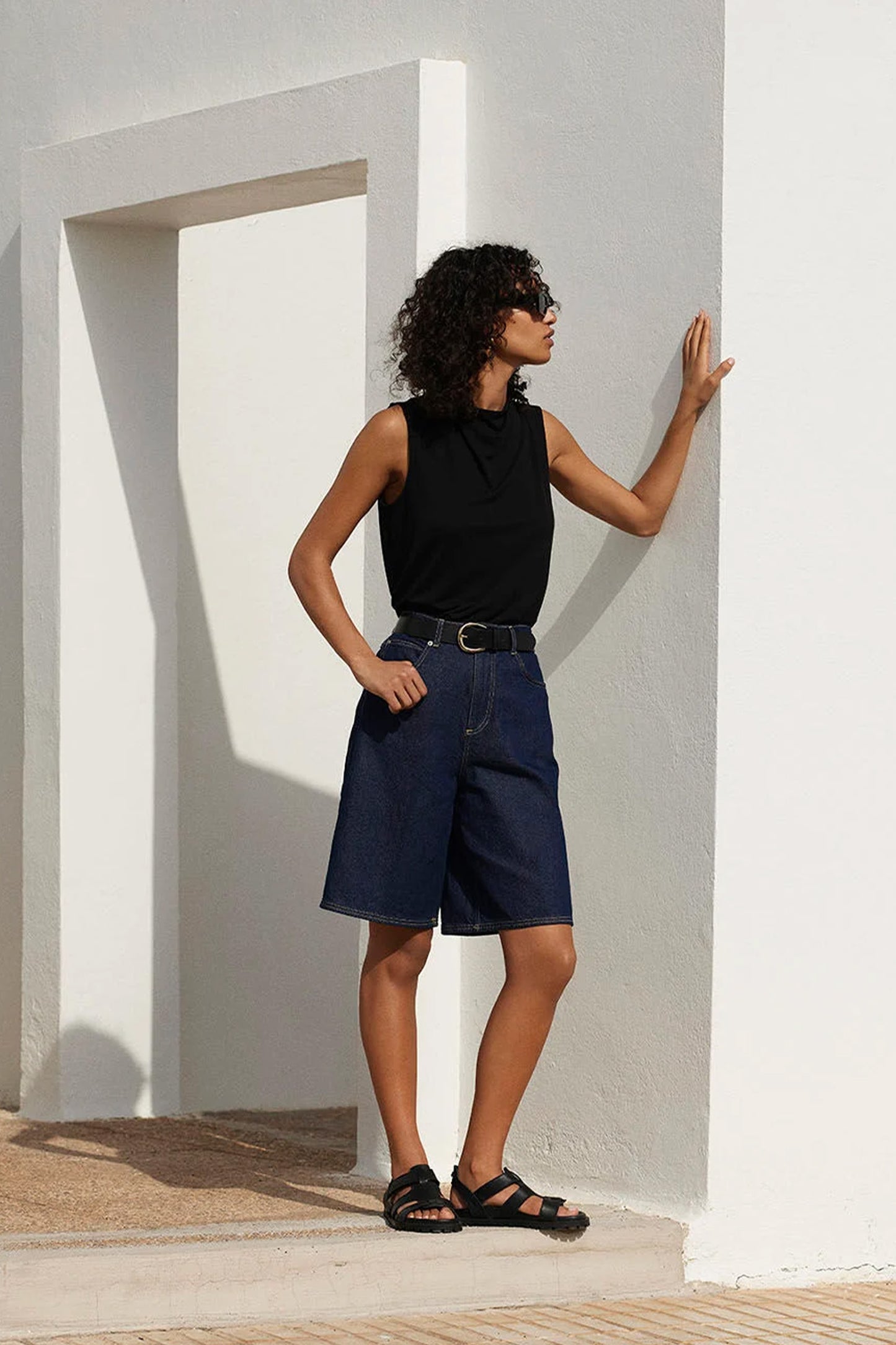 Dark Denim Authentic Knee-Length Short