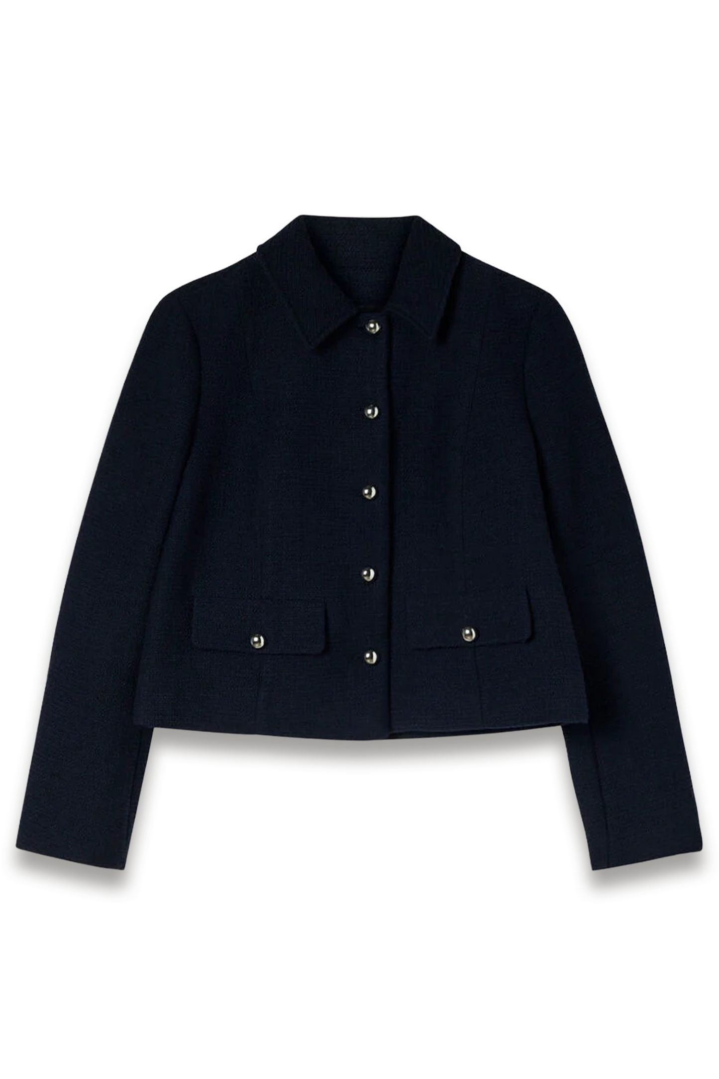 Navy Boucle Jacket