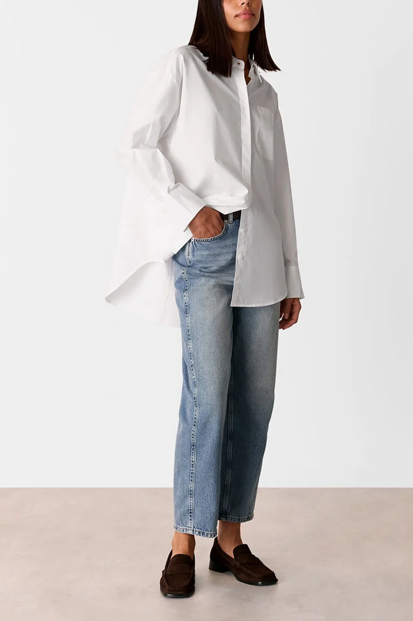 White Oversized Cotton Shirt