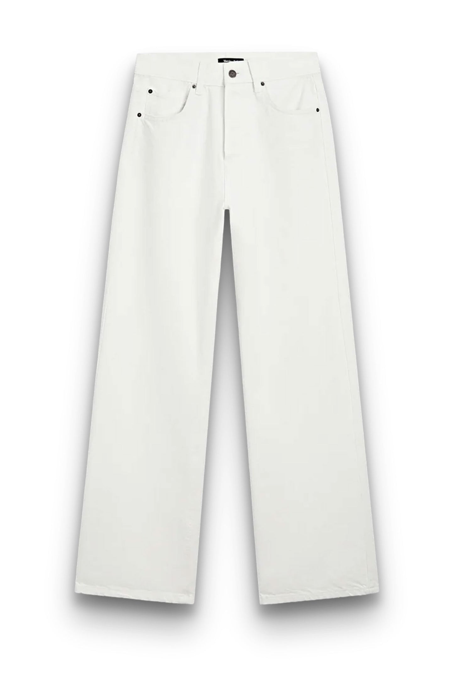 Cotton Blend Straight Jeans