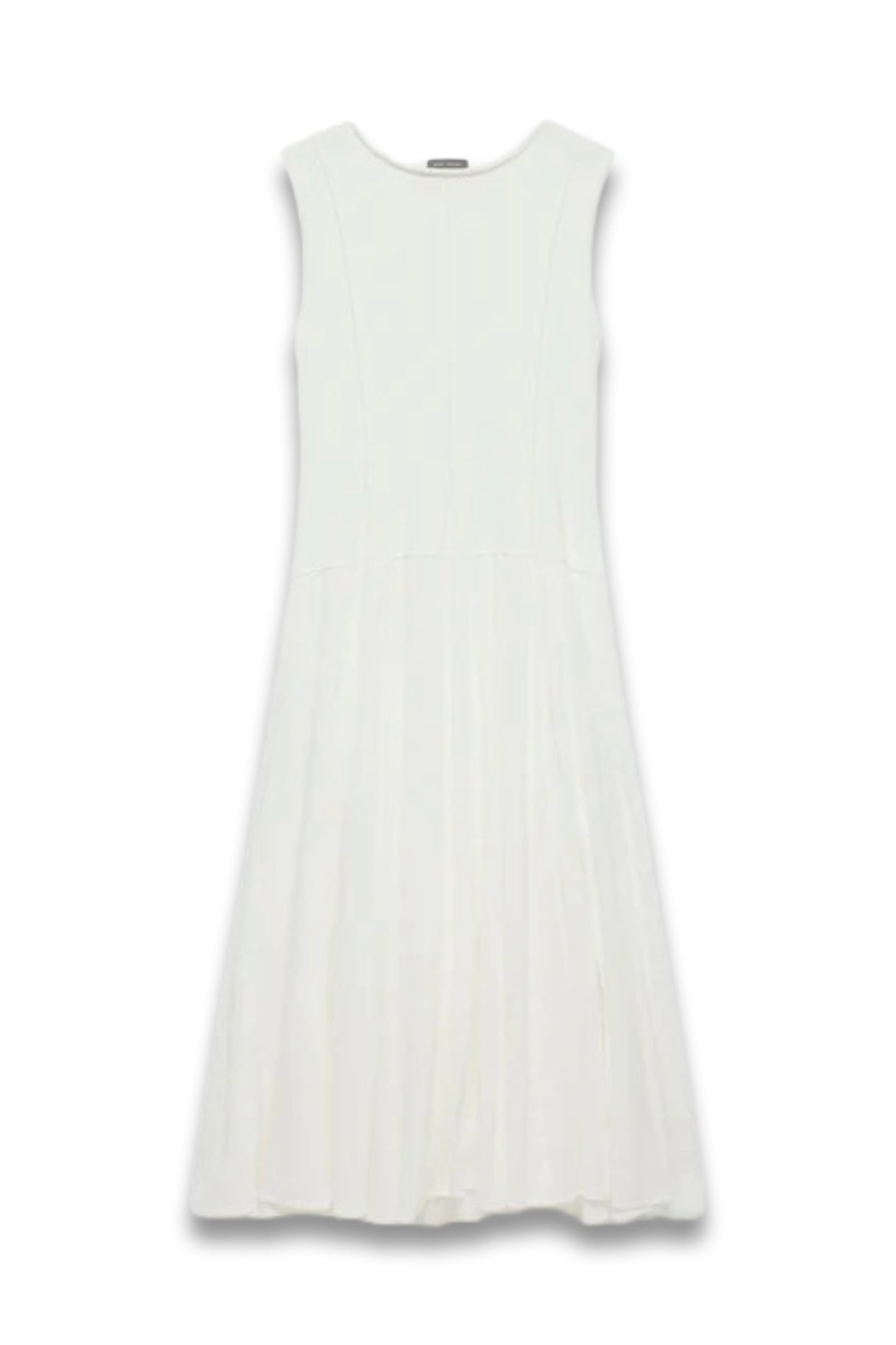 Cream Cotton Drop Waist Maxi Dress