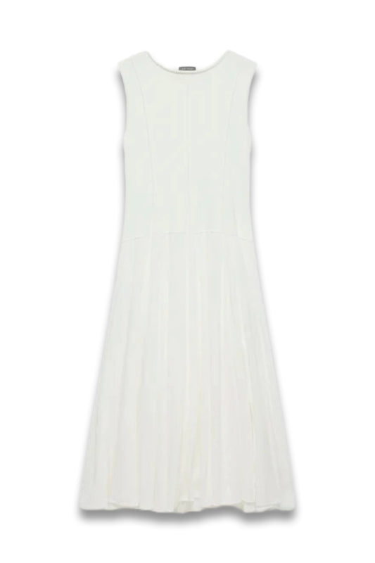 Cream Cotton Drop Waist Maxi Dress