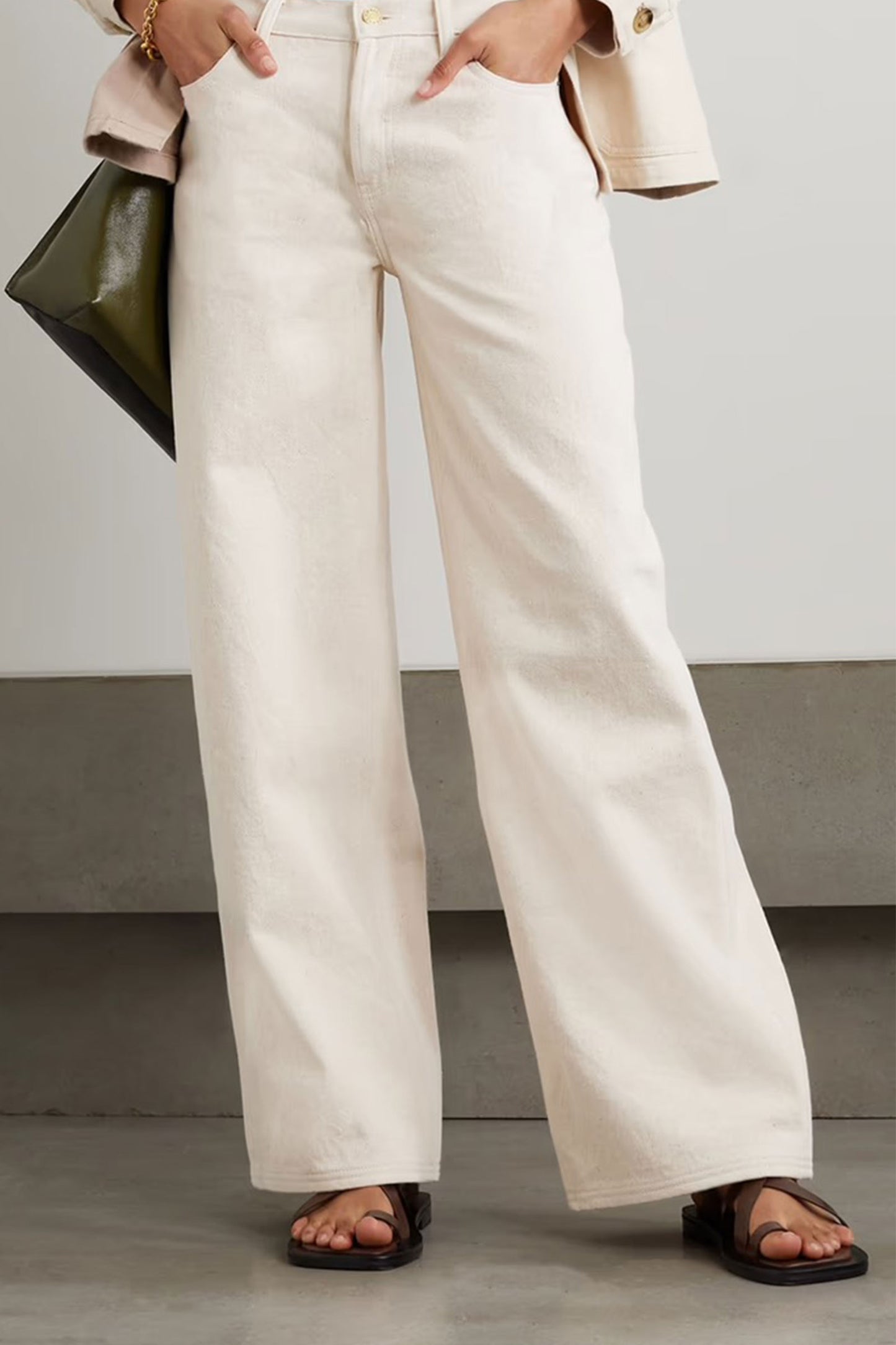 Rainbow Walker Striped Cotton-canvas Wide-leg Pants