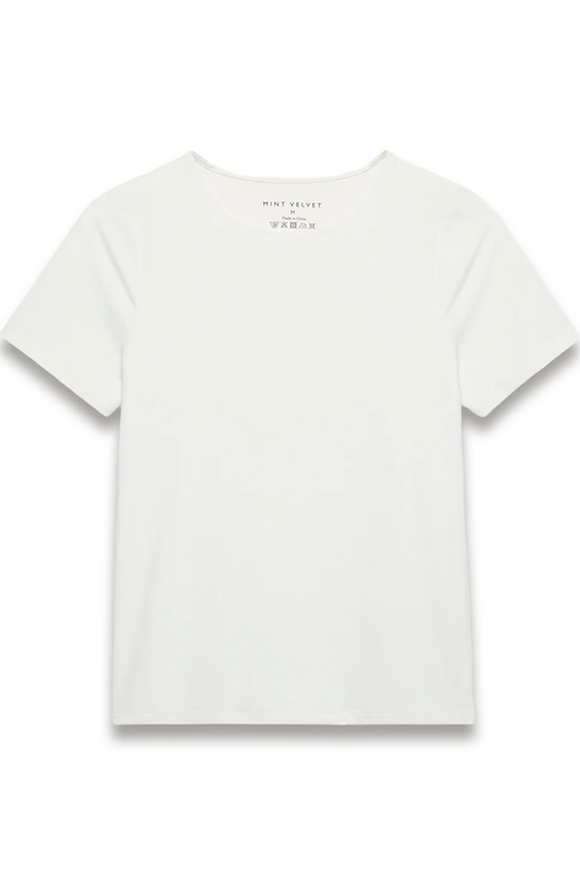 White-layering Short-sleeve Top