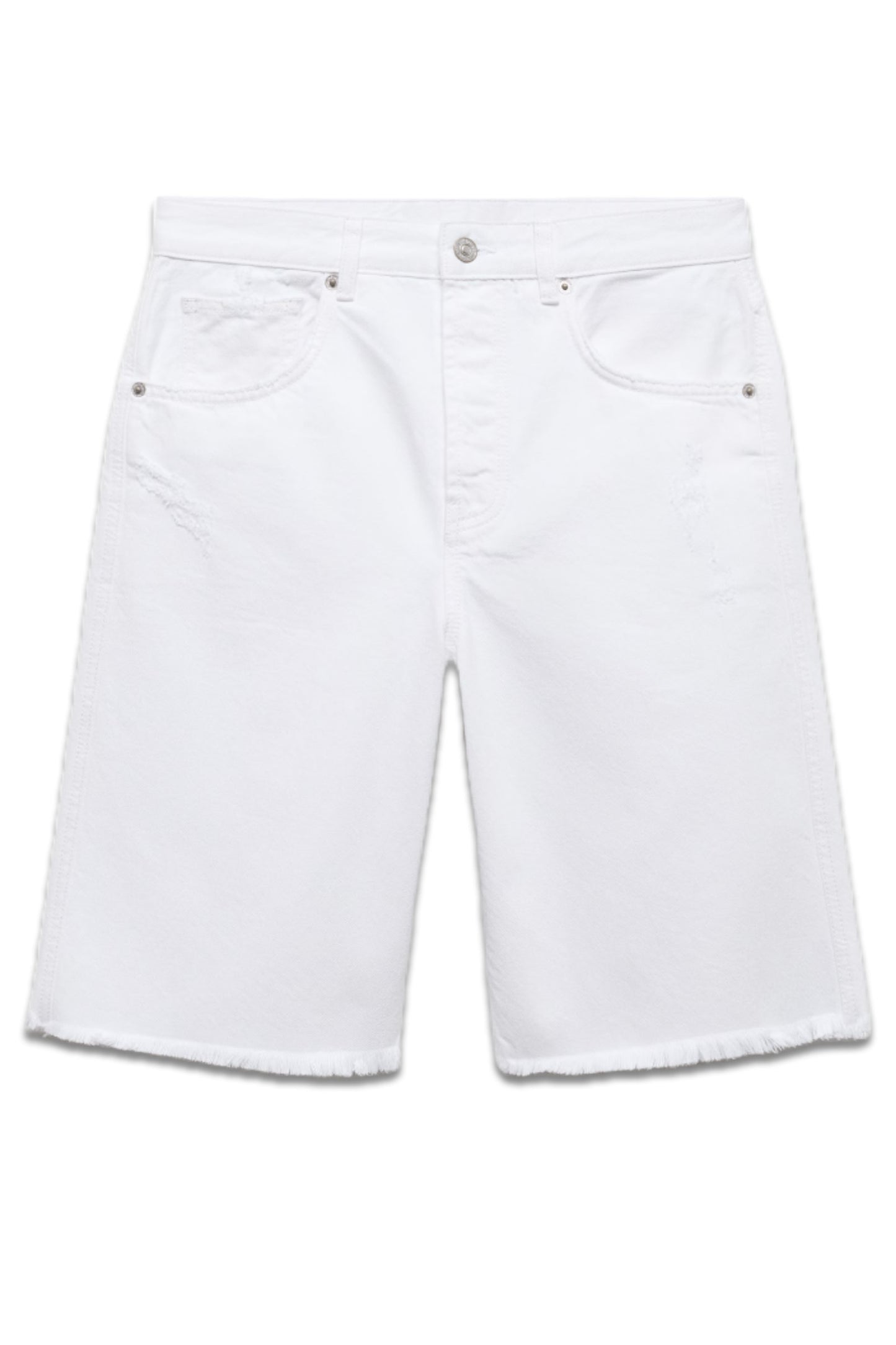 Straight-Fit Denim Bermuda Shorts