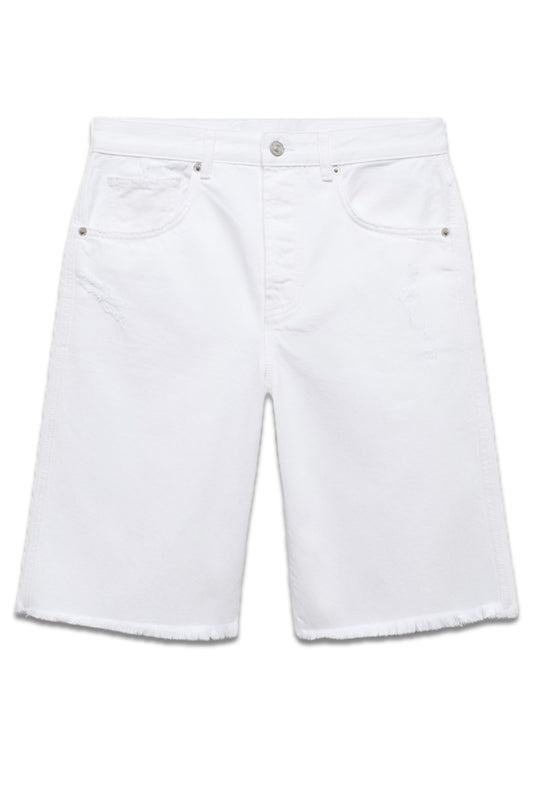 Straight-Fit Denim Bermuda Shorts