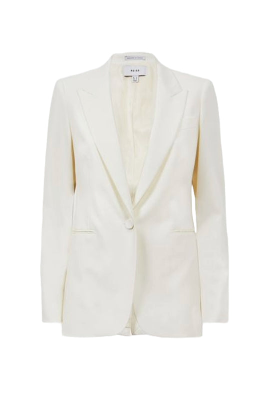 Mila Tailored Fit Single Breasted Wool Suit Blazer