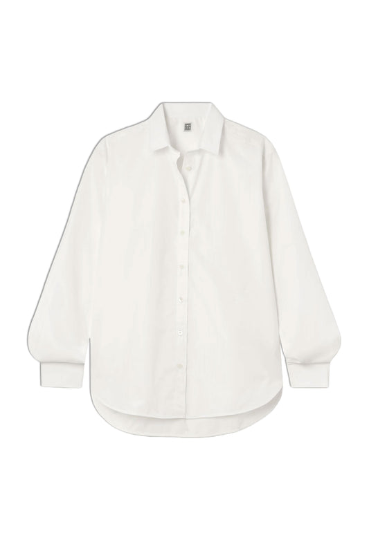 Oversized Embroidered Organic Cotton-poplin Shirt