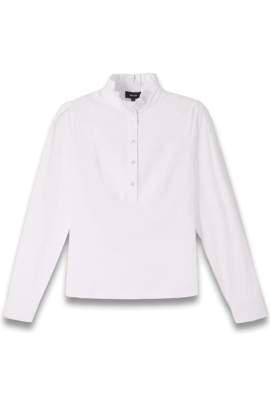 Mixed Media Textured Layering Shirt