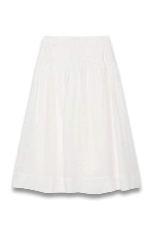 White Drop Waist Maxi Skirt