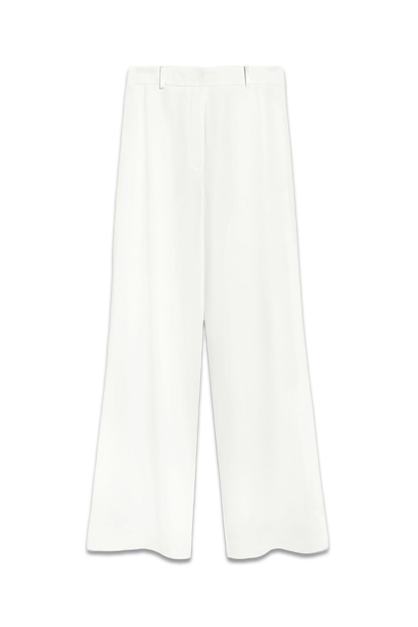 Clever Crepe Wide-Leg Trousers Ivory