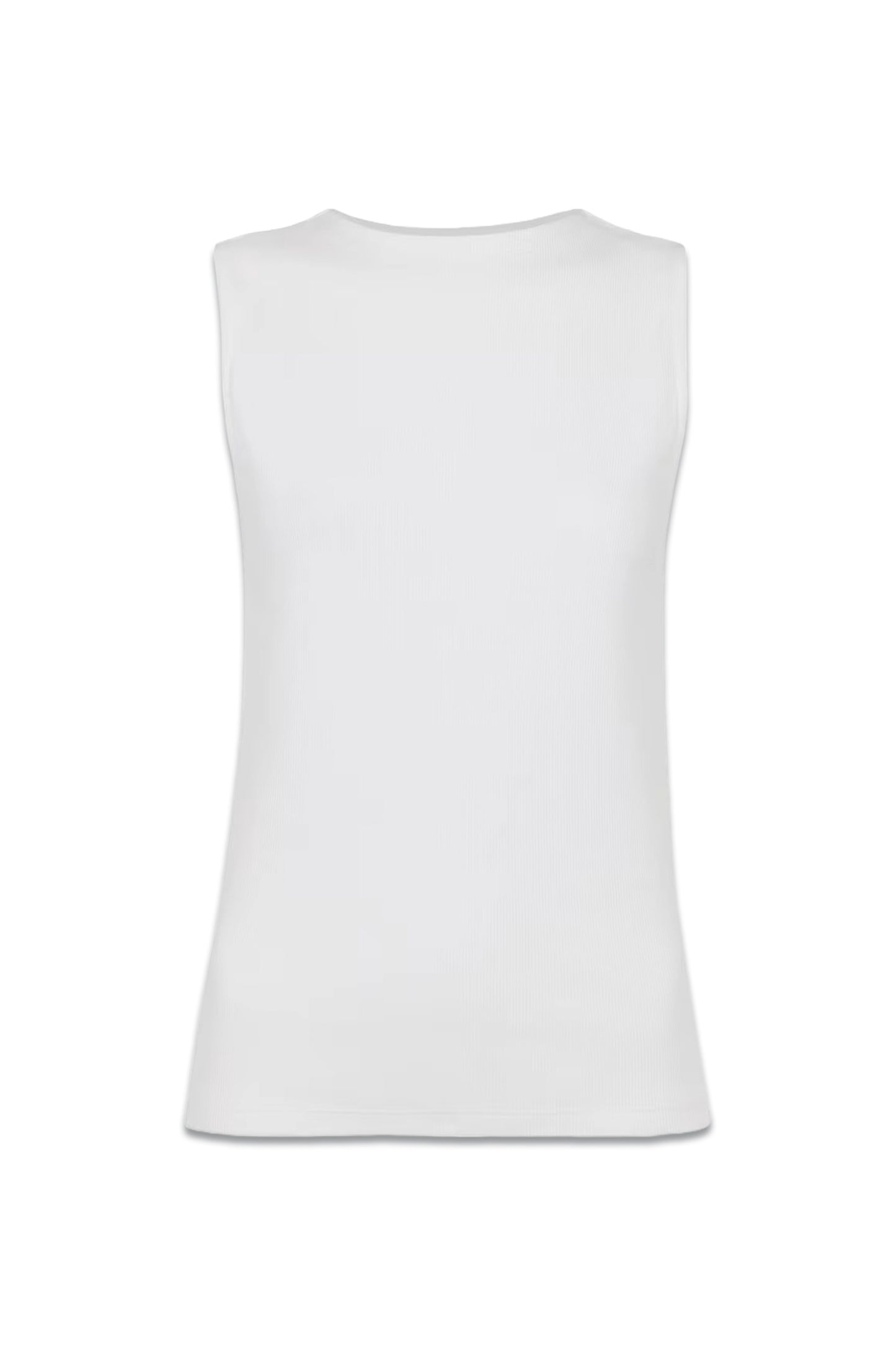 High Neck Rib Detail Tee