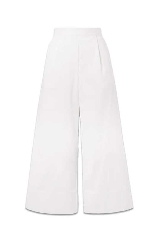 + NET SUSTAIN White Organic Cotton-blend Twill Straight-leg Pants