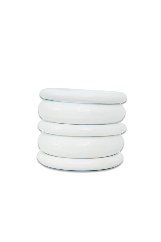 Bangles - White Enameled Wood