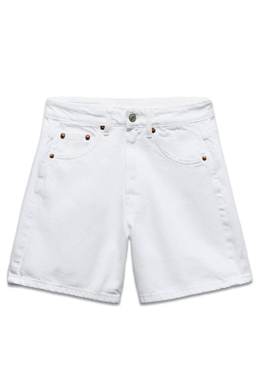 Mid-rise Denim Bermuda Shorts