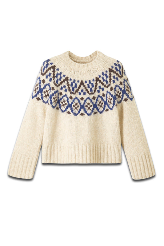 Alpaca Cotton Jacquard Jumper