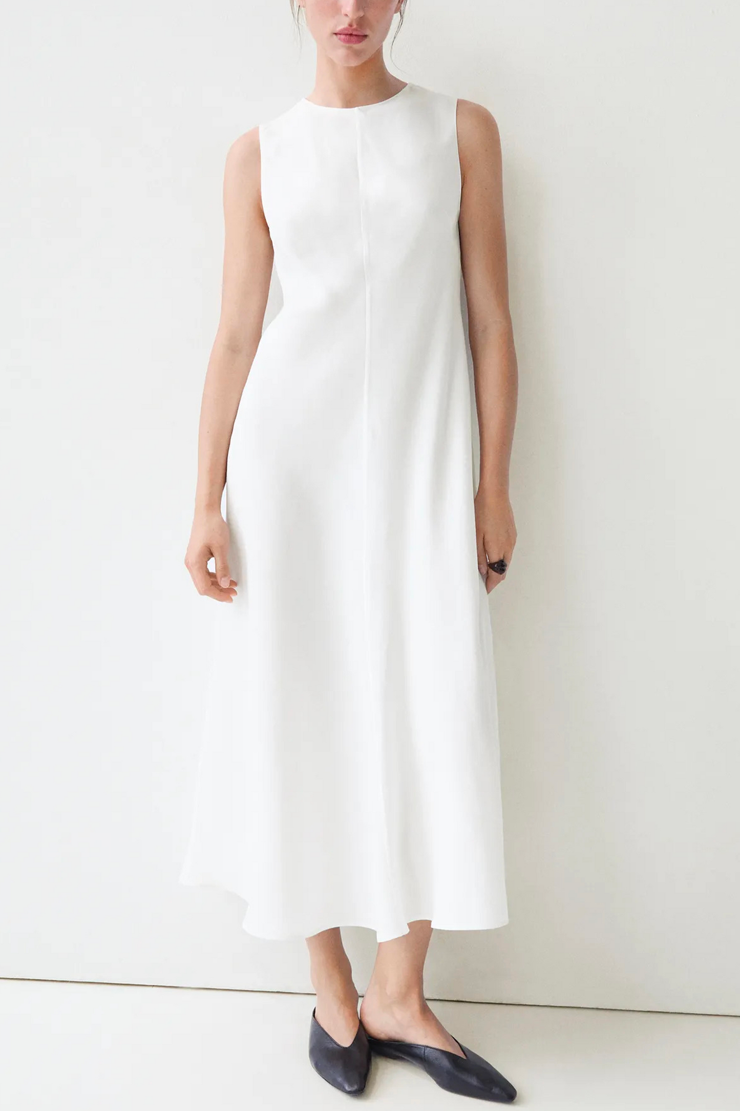 Flowing Linen Midi Dress