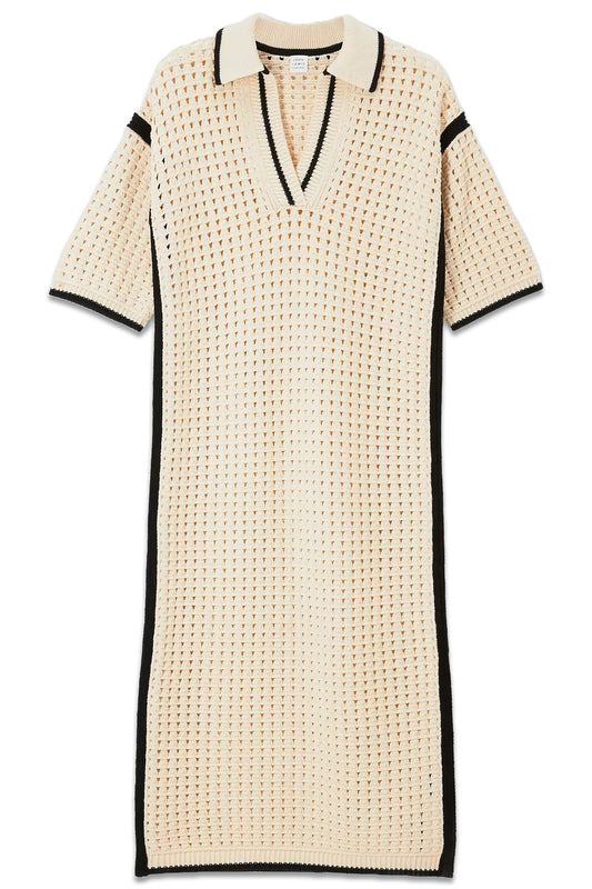 Crochet Knit Dress, Off White