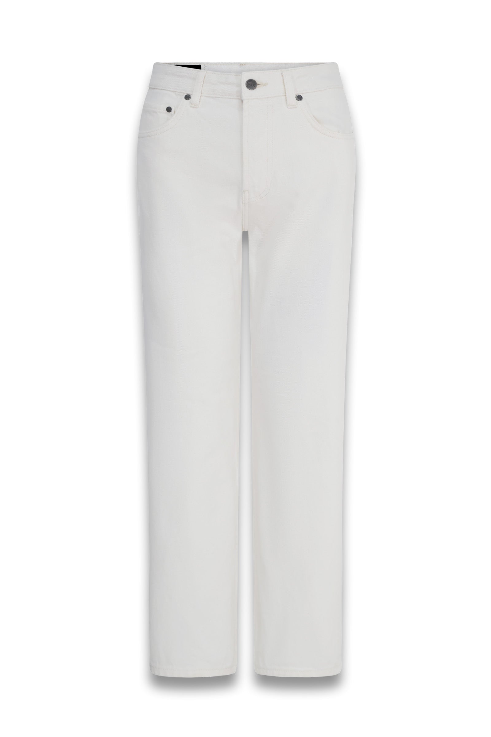 straight leg white jeans 