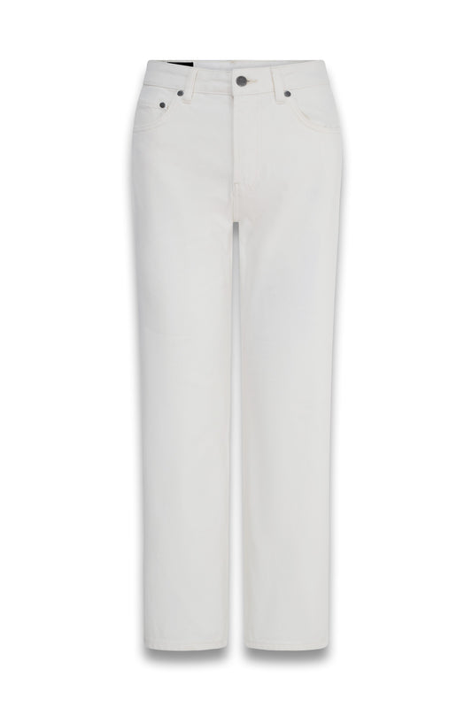 straight leg white jeans 