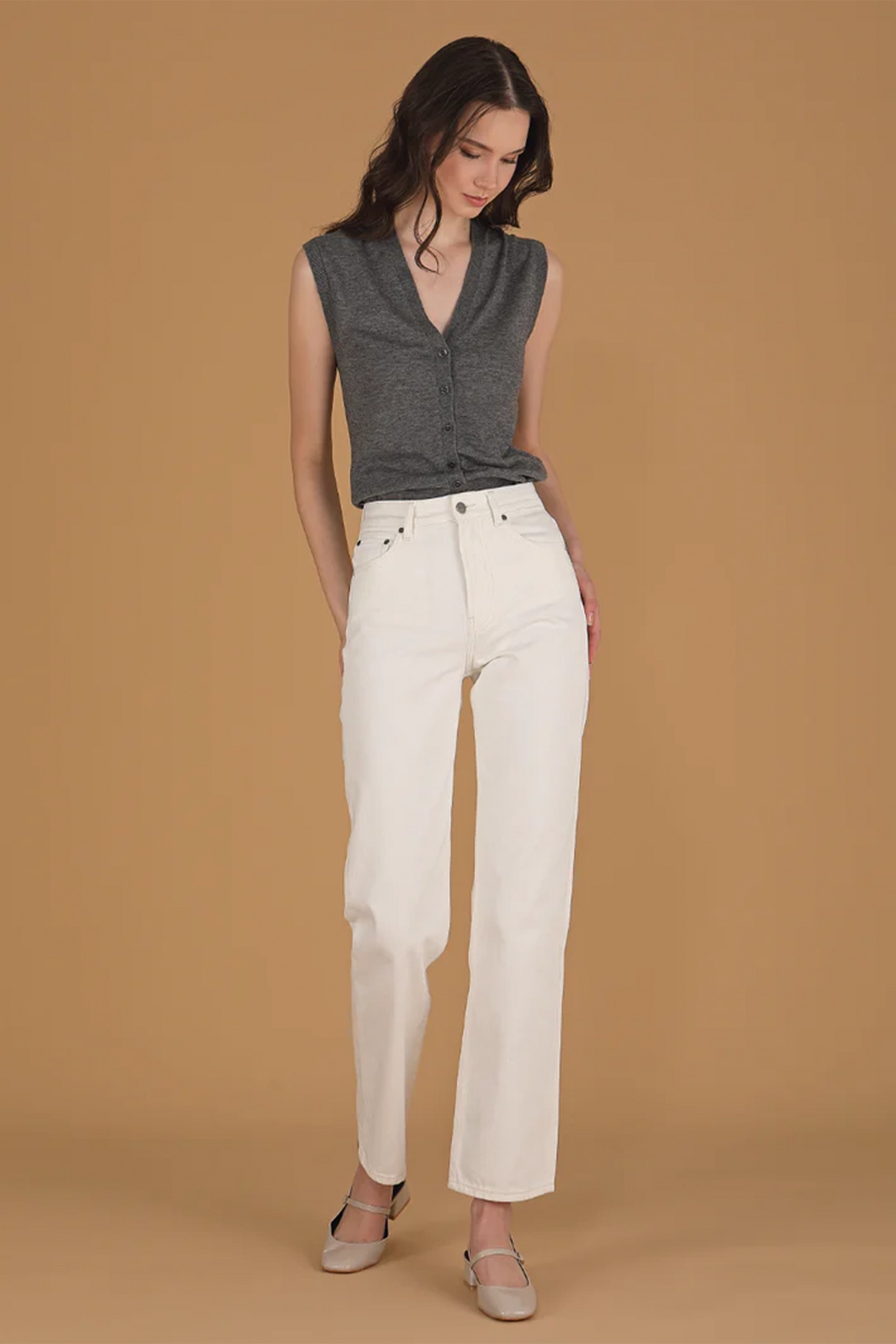 LaFont White Straight Leg Jeans