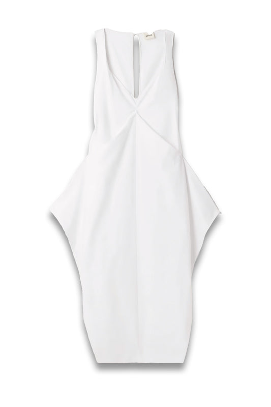 Kenith draped cotton-poplin gown