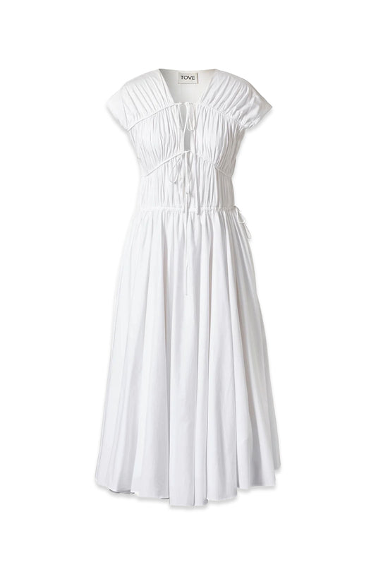 Ceres Organic Cotton Midi Dress White