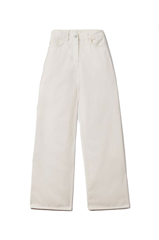 Garment Dyed Wide Leg Trousers