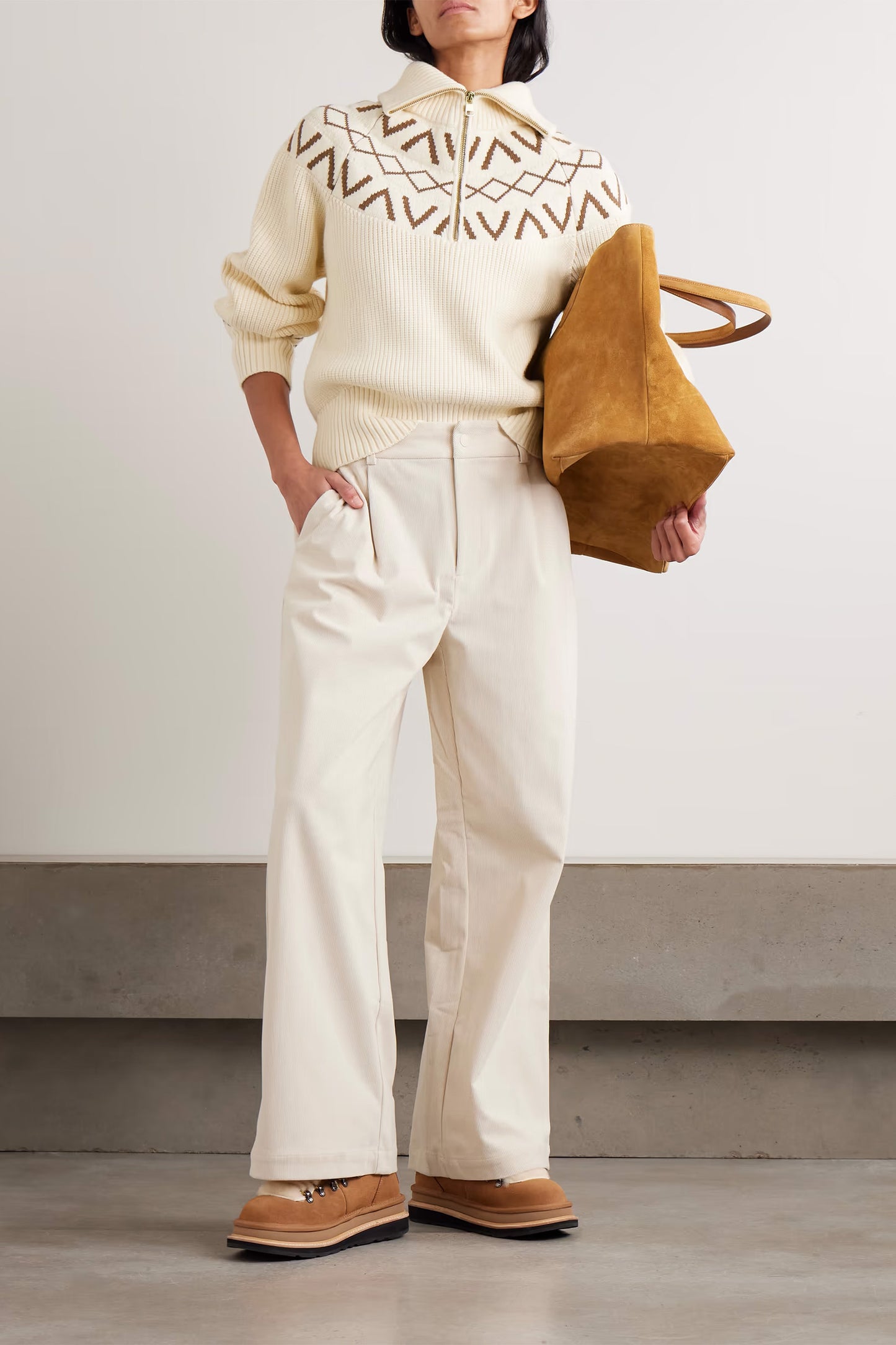 Sigrid Fairisle Half Zip Knit