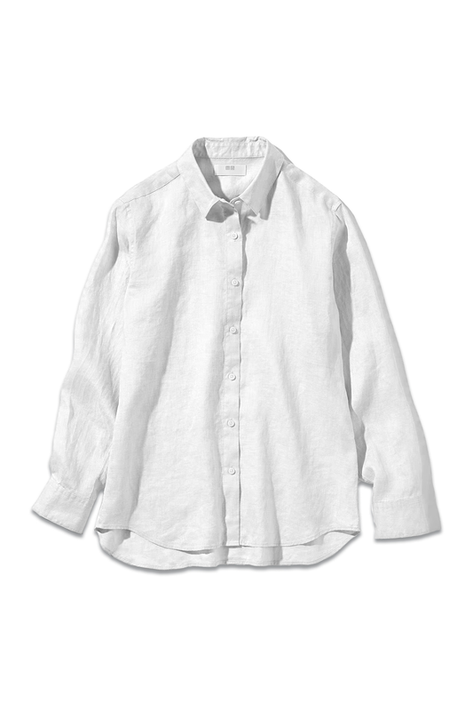 100% Premium Linen Shirt White