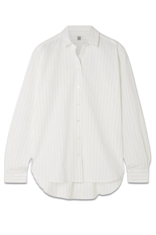 + NET SUSTAIN Signature Striped Organic Cotton-poplin Shirt