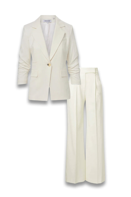 Battista Dickey Jacket and Pleated Wide-Leg Trousers