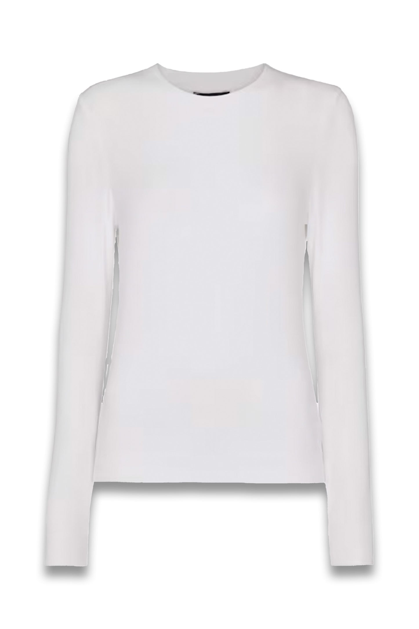 White Essential Ribbed Crew