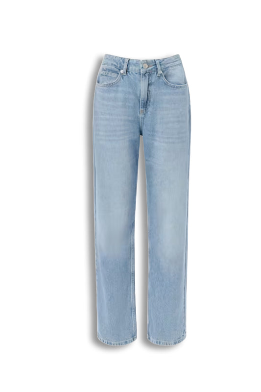 Light Wash Authentic Column Leg Jean